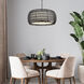 Everly 6 Light 27.13 inch Matte Black Chandelier Ceiling Light in Modern Black Rattan